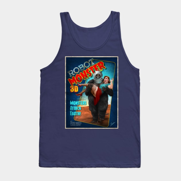 Robot Monster Poster Tank Top by Rosado